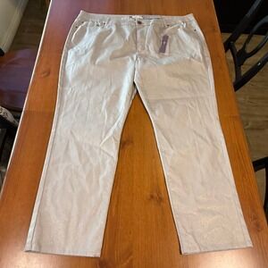 Jennifer Lopez Womens 24W‎ Pants Mid Rise Stretch Silver Metallic Glitter